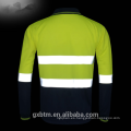 Reflectantes Hi Vis Rib Collar Polo camisetas con cinta reflectante climatizada